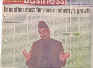 EDUCATION MUST FOR MUSIC INDUSTRY’S GROWTH