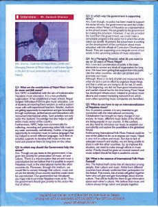 INTERVIEW: MR. SANTOSH SHARMA